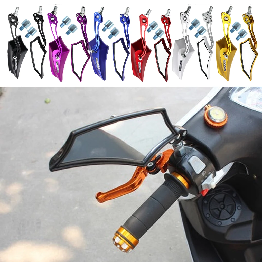 

Wide Application Universial Motorcycle Rearview Mirrors Easy To Install Plastic Clear Mirror