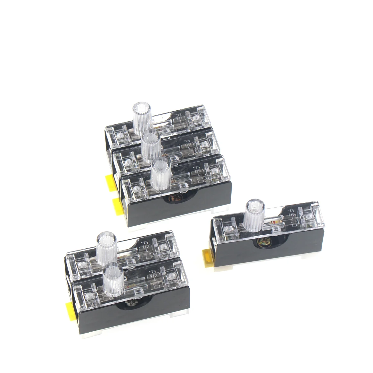 5/2/1 Stuks FS-101 FS-102 FS-103 Din Rail Mount Enkele Paal 6X30Mm Zekering Houder Glas Zekering 6*30 Buis Zekering Behuizing Fs101