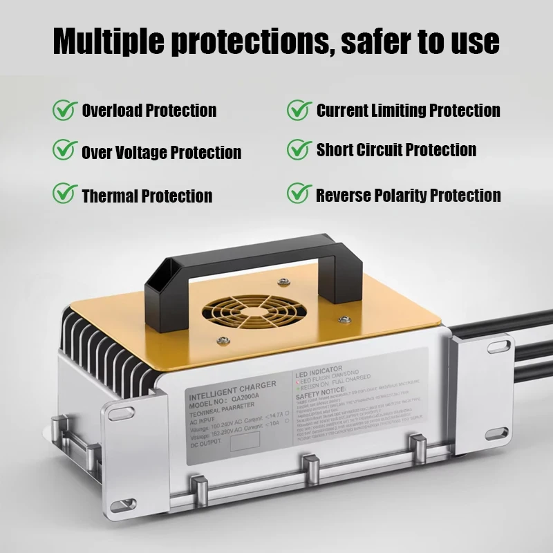 Industrial Professional Portable Battery Charger 48V 30A Waterproof AC Input Automatic DC for Truck