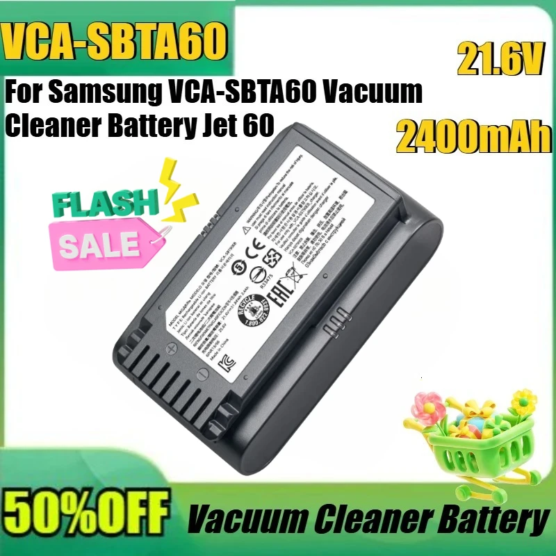

For Samsung VCA-SBTA60 Vacuum Cleaner Battery Jet 60 for Turbo Jet 75E VCA-SBT60 Complete VS15A6031R4 VS15A6031R5 VS20B75ACR5