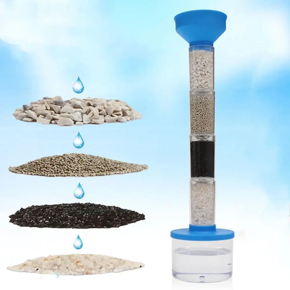 Water Filtration System DIY Science Kit for Kids & Adults – Educational Water Purifier for Camping, Hiking, Emergency