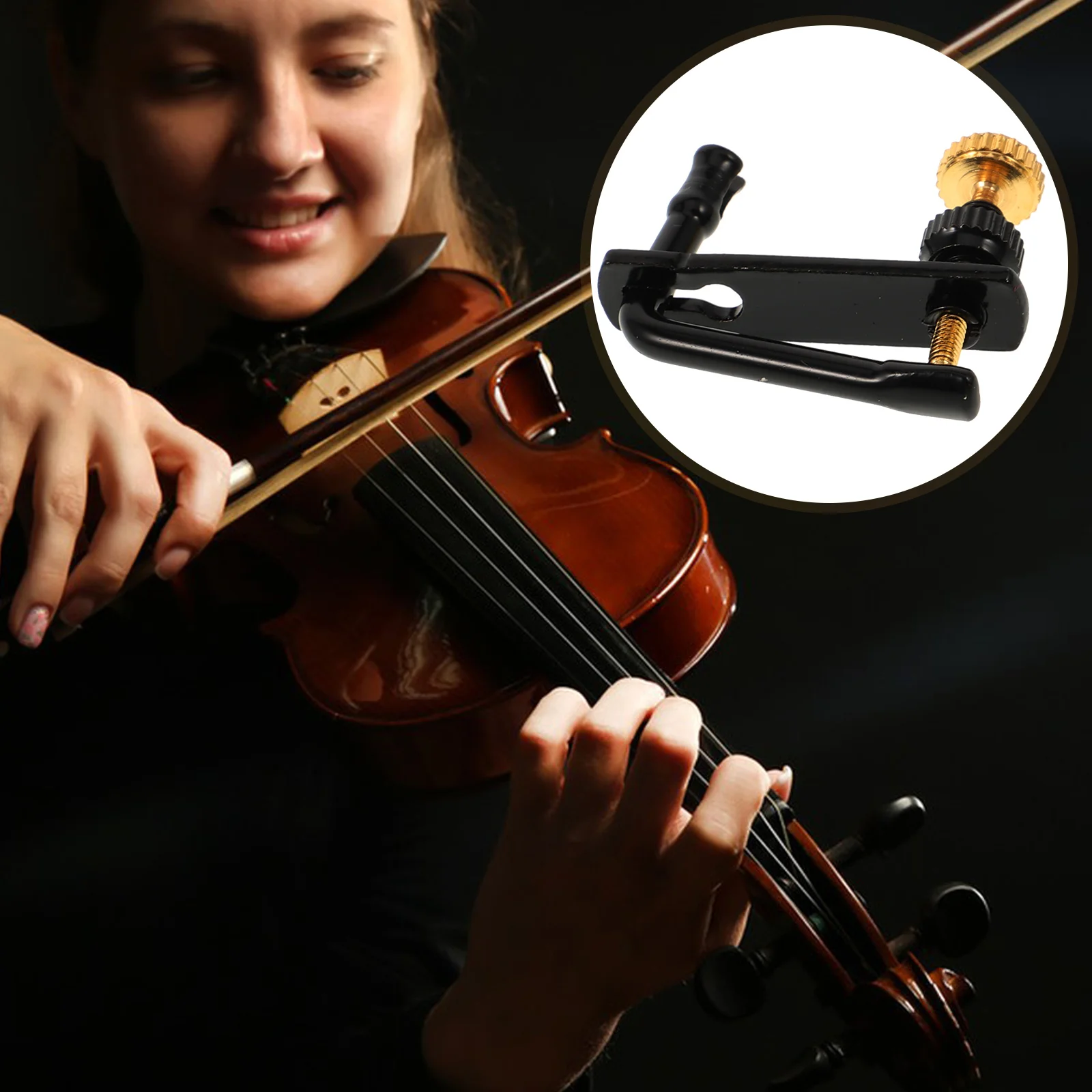 

4pcs Violin Fine Tuners Metal String Adjusters for 4 4 Violins Black Gold E Durable Precision Parts Accessories