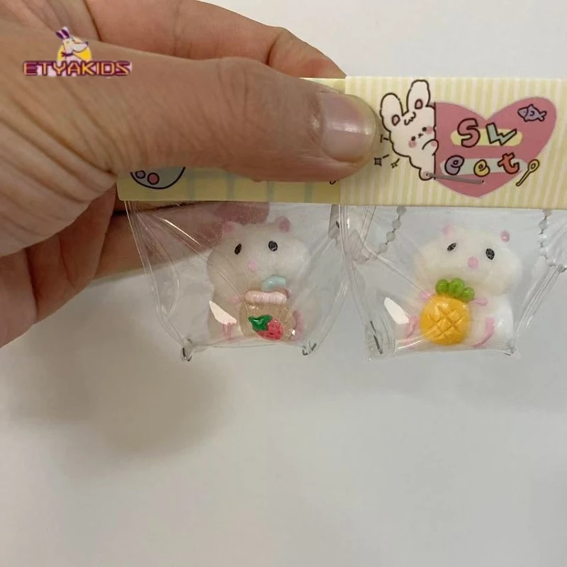 Mini juguetes para apretar de hámster para niños y adultos, colgante pequeño para aliviar el estrés, Squishies de rebote lento, Kawaii