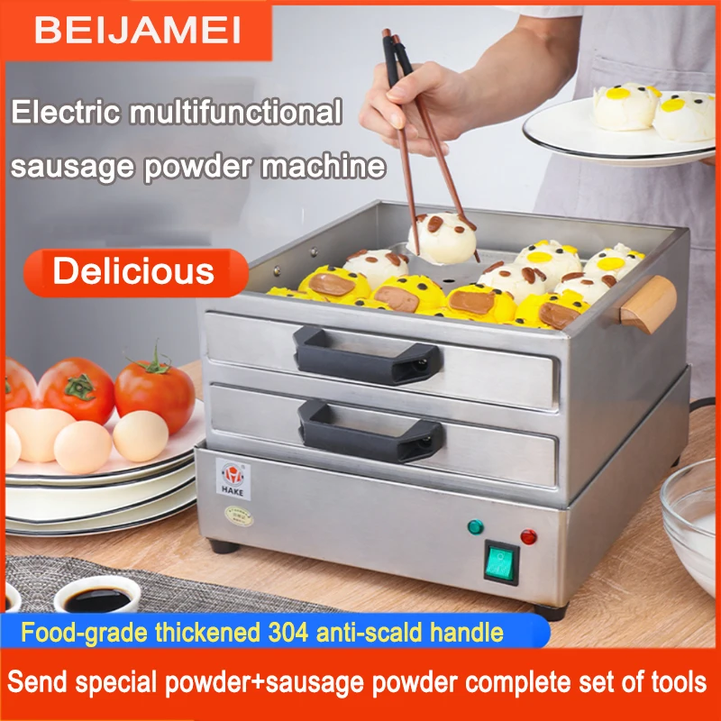 

1/2 layerHome Stainless Steel Rice Noodle Roll Steamed Bun Steam Machine Vermicelli Roll Steaming Furnace Steamer