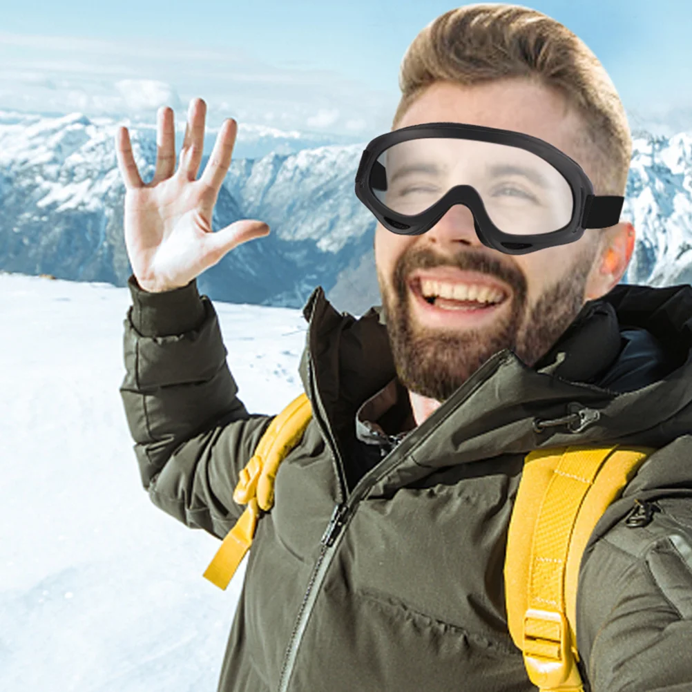 2 pezzi occhiali da equitazione maschera per il collo massaggiatore parabrezza per moto protezione per gli occhi occhiali protettivi in TPU per esterni pratici antivento