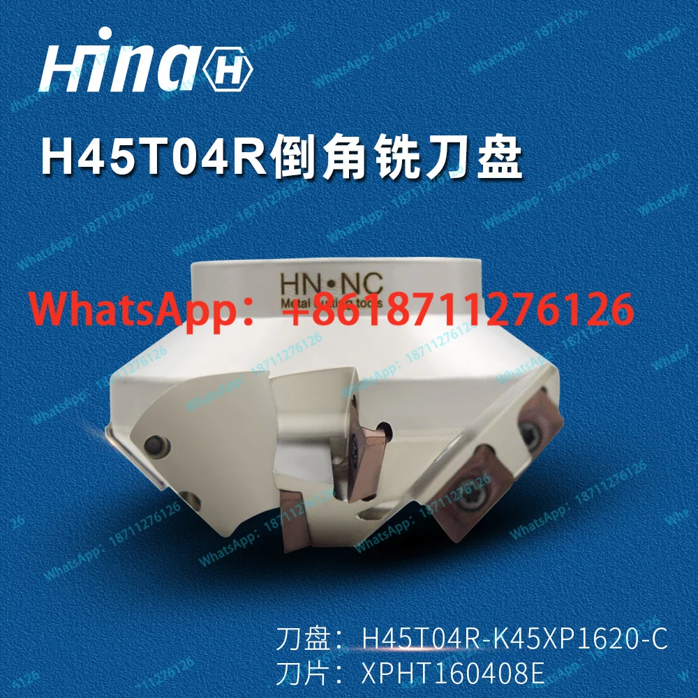 H45T04R-45/50/75 degree welding groove milling cutter head chamfer bevel carbide numerical control tool