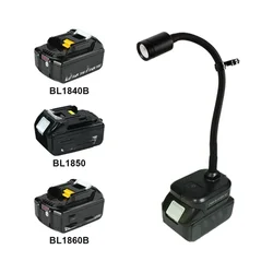 Desk Lamp Flexible Gooseneck Light For Makita/Bosch/Dewal/Milwaukee/Black&Decker/Craftsman 18V Lithium Battery Portable Light