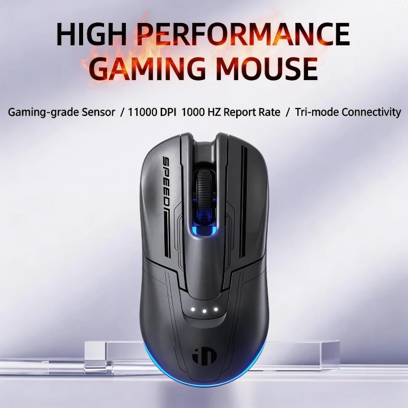 

Беспроводная игровая мышь 2.4G Bluetooth с проводным подключением Type-C, 12800DPI, регулируемая, 120IPS, частота опроса 1000 Гц, эргономичная, с индикатором заряда батареи