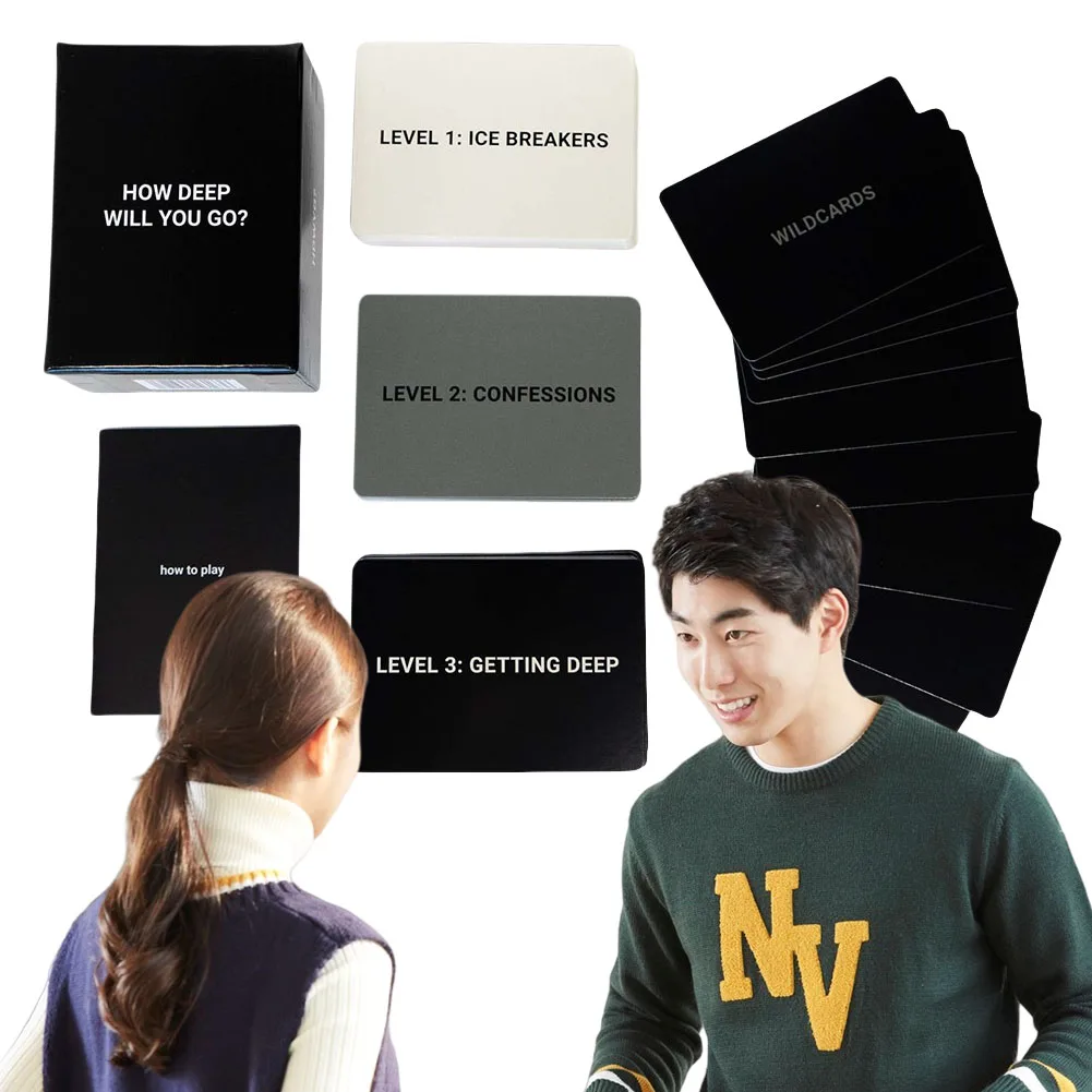 Deep Conversation Cards How Deep Will You Go Couple Conversation Cards Night Question Card Party Games for Boyfriend Girlfriend