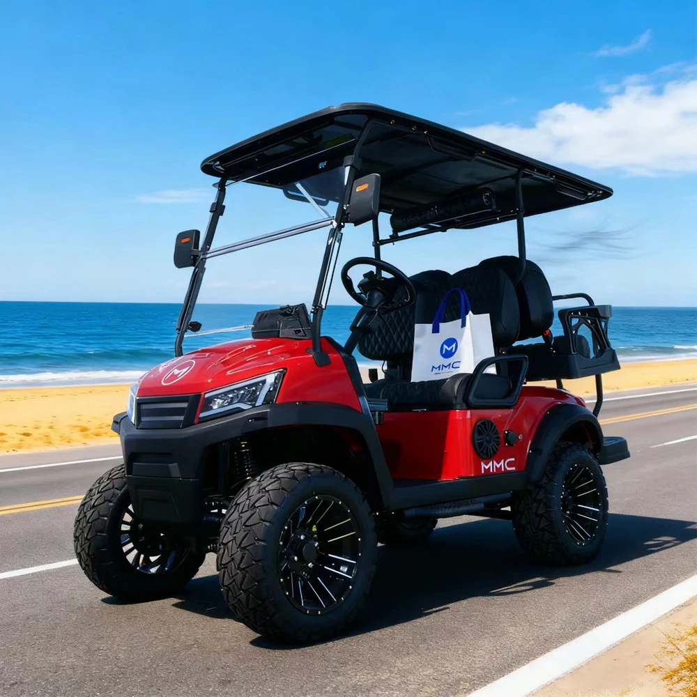 Extreme Deluxe Edition 48V/72V Batería de litio Solar 2 4 6 8 plazas 4000W/7500W Carro de golf eléctrico con buggy legal para la calle