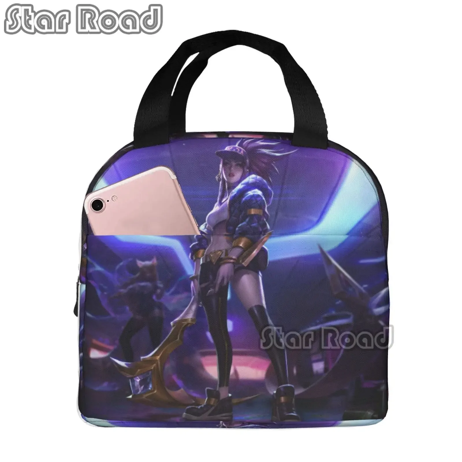 Classic Game League of Legends Akall Portable Lunch Box for Women Kids School Thermal Cooler Food Insulated Lunch Bags