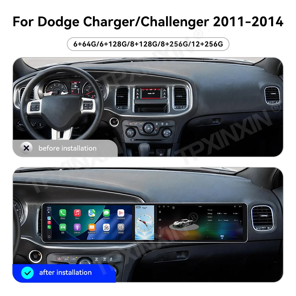 Touch Screen Car Radio For Dodge Charger Challenger 2011-2014 Android GPS Automotive Multimedia Radio Stereo Receiver Head Unit