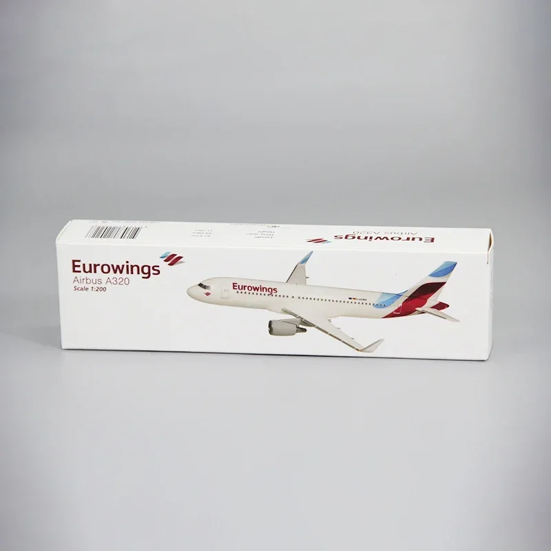 2025 جديد 1:200 مقياس A320 Eurowings الخطوط الجوية ABS نموذج طائرة اللعب طائرة مجموعة الطائرات عرض مع حامل الهدايا