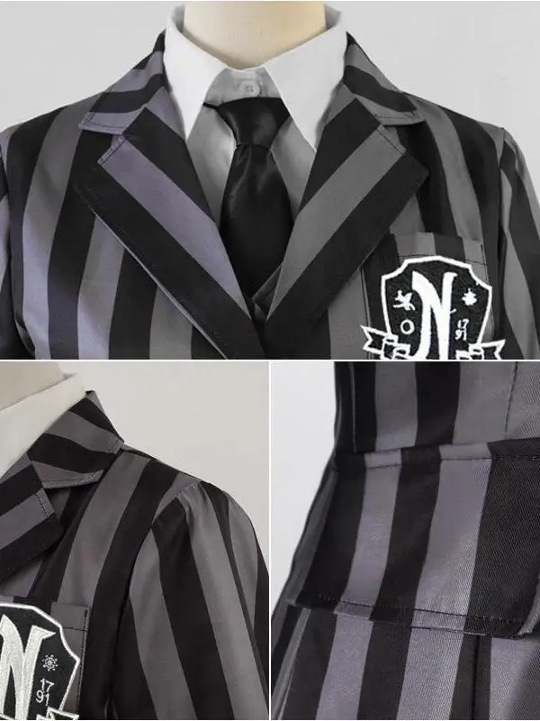

Halloween Wednesday Cosplay Uniform Set School Uniform Costume Women's Traditional Clothing Stage Performance Outfit