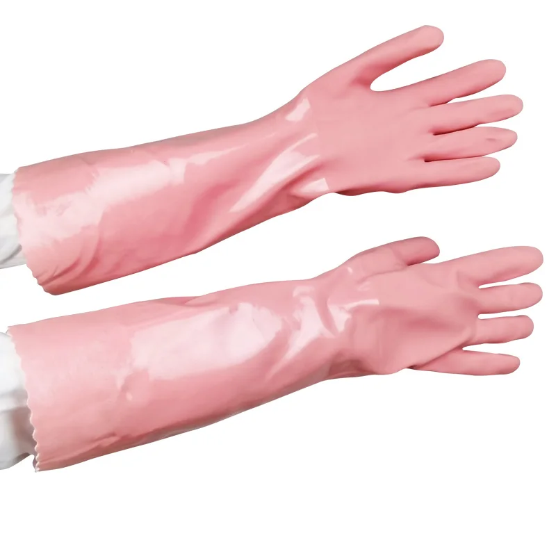 Thick Keep Warm Kitchen Tool Waterproof Dishwashing Latex Acid and Alkali Resistant Durable Household Dishwashing Rubber Gloves