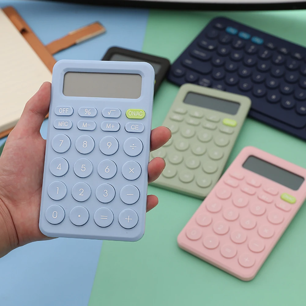 8 Digits Desk Mini Calculator Big Button Financial Business Accounting Tool For School Students Small Business Supplies