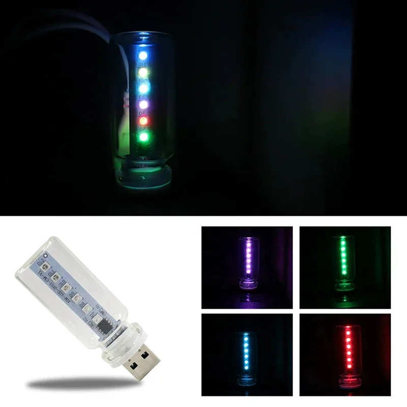 

Портативный USB сенсорный ночник с несколькими режимами Plug and Play светодиодный декоративный окружающий светильник для салона автомобиля, спальни, кемпинга, освещения