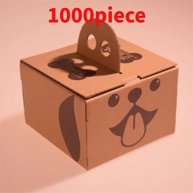 10 00piece.Custom.Cake Box Recyclable Customized Logo Cupcake Dessert Boxes With Window Food Grade White Kraft Paper Bakery Box