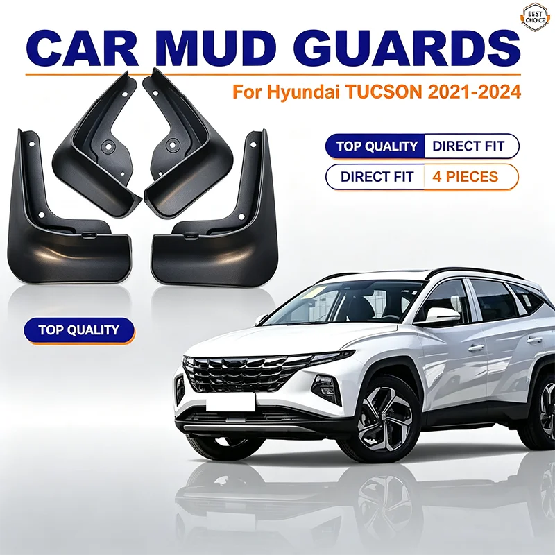 For Hyundai Tucson 2021-2024 4Pcs Heavy Duty Mud Flaps Splash Guards Front Rear Wheel Fender Mudguards