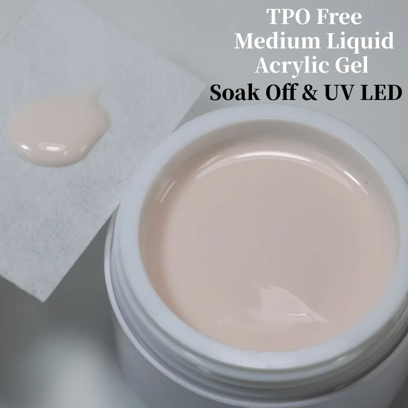 MSHARE 50g TPO Free Milky Ice Medium Liquid Gel Self Leveling Fast Builder Nail Gel For Nails Extension Constuction Building Soa