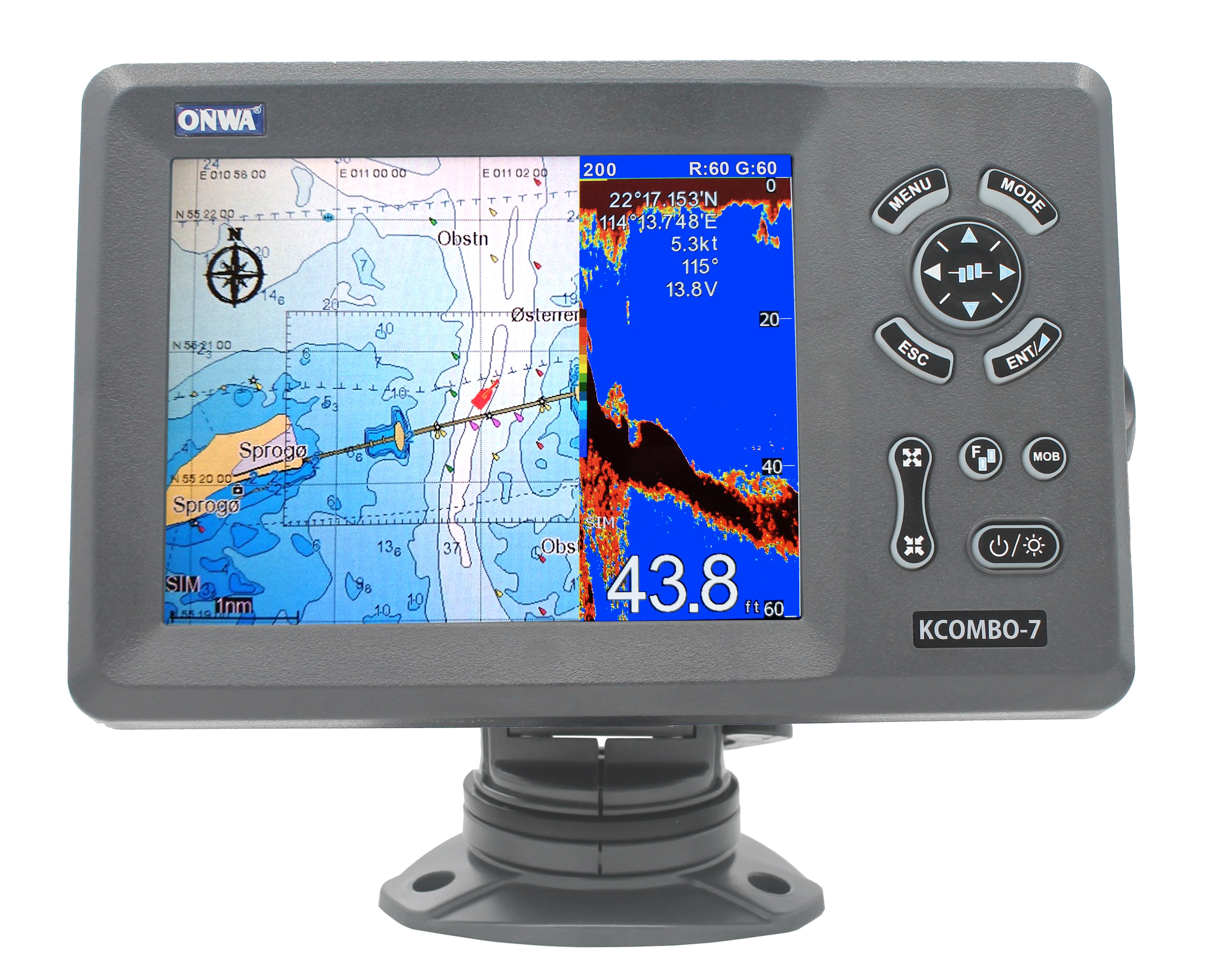 ONWA KCombo-7 7-calowy Morski  – Fish Finder Gps recenzja i cena