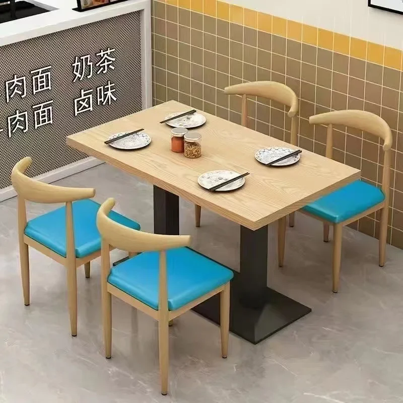 Snack Noodle Restaurant BBQ Breakfast Catering Fast Food Table and Chair Combination Milk Tea Dessert Shop Restaurant