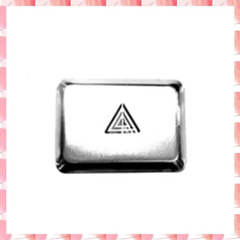 

JAJA Автомобильный предупреждающий аварийный выключатель, кнопка, наклейка, накладка, детали для Honda Civic 11-го поколения 2022 2023, алюминиевый сплав, серебро