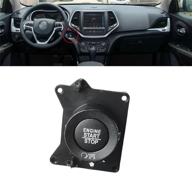

Portable Car Engine Start Stop Push Button One-Button Switch 6CK47DX9AB 53244208 For Jeep Cherokee 2014-2018