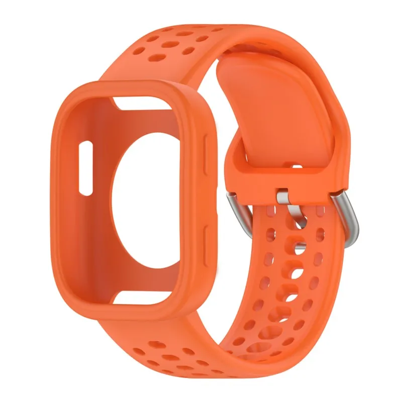 Original Silikon + Hülle für Amazfit Bip 6, Riemenzubehör, weiche, atmungsaktive Correa + schützende Stoßstangenabdeckung für Amazfit Bip6 Band
