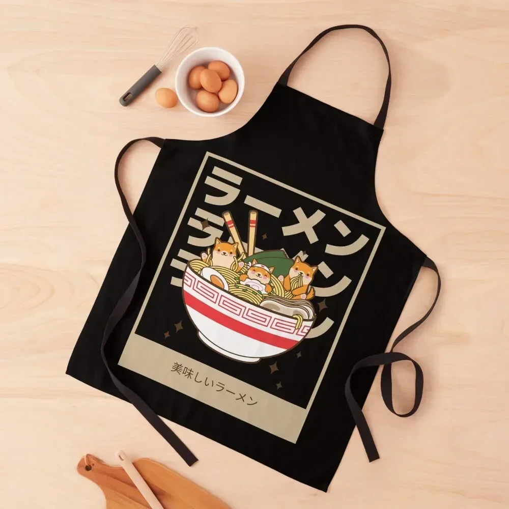 Shiba Style - Delicious Ramen Ramen Fans Apron Chef Uniform Woman Kitchenware Apron