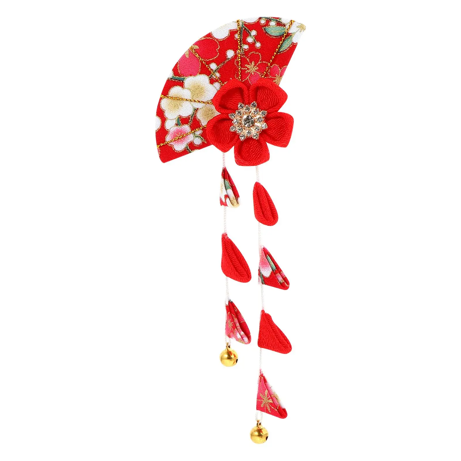 

Tassel Hair Accessories Flower Hairpin Floral Clip for Women Kimono Tie Japanese Style Portable Lightweight