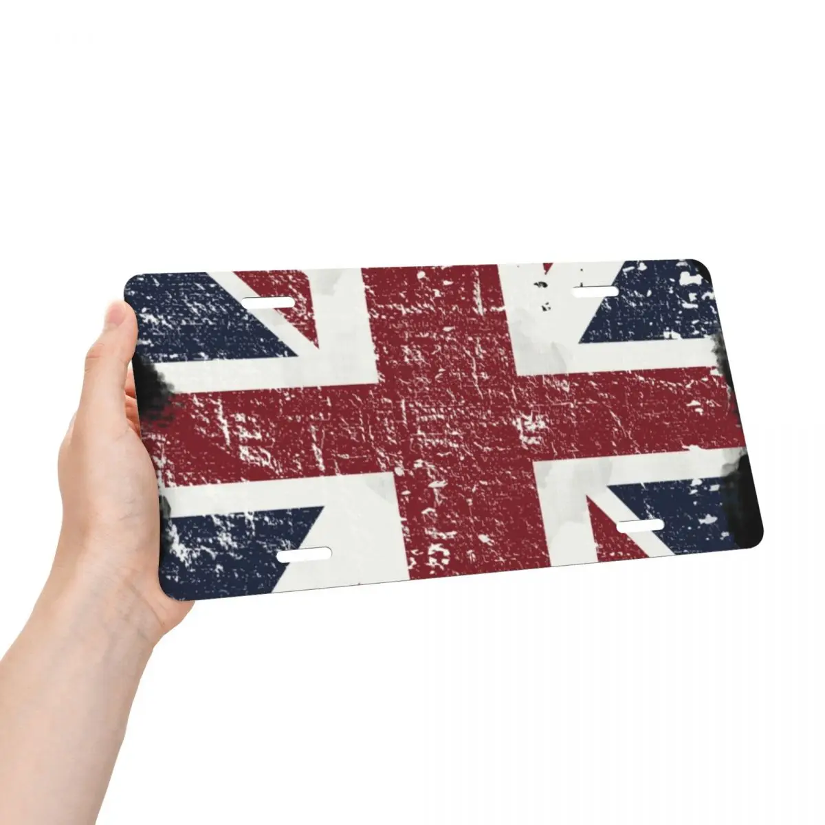 British Flag License Plate Novelty Union Jack UK United Kingdom Car Front License Plate Aluminum Metal Sign Vanity Tag 12x6 Inch