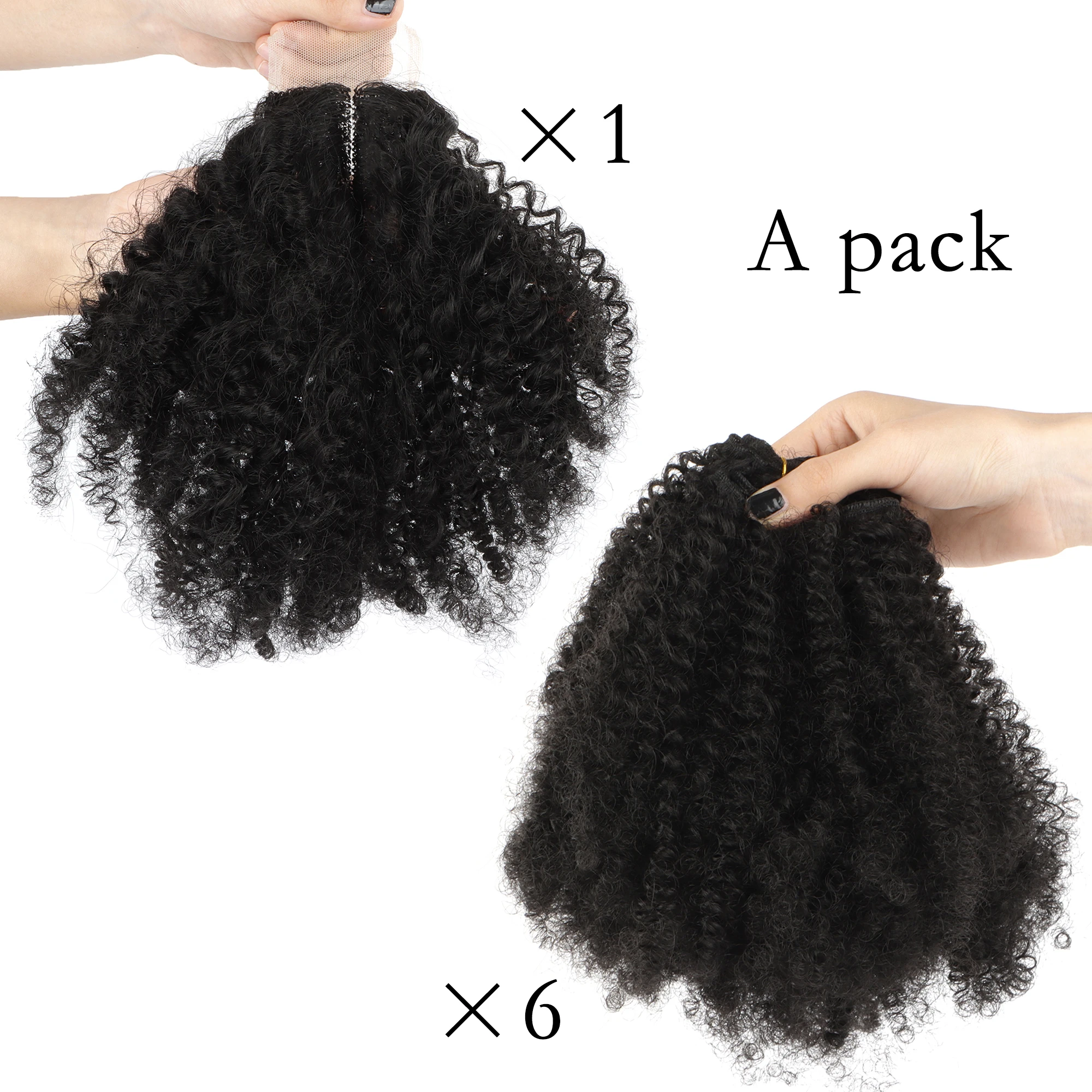 Soft Lightweight Afro Kinky Weft Blend Hair, One Bag