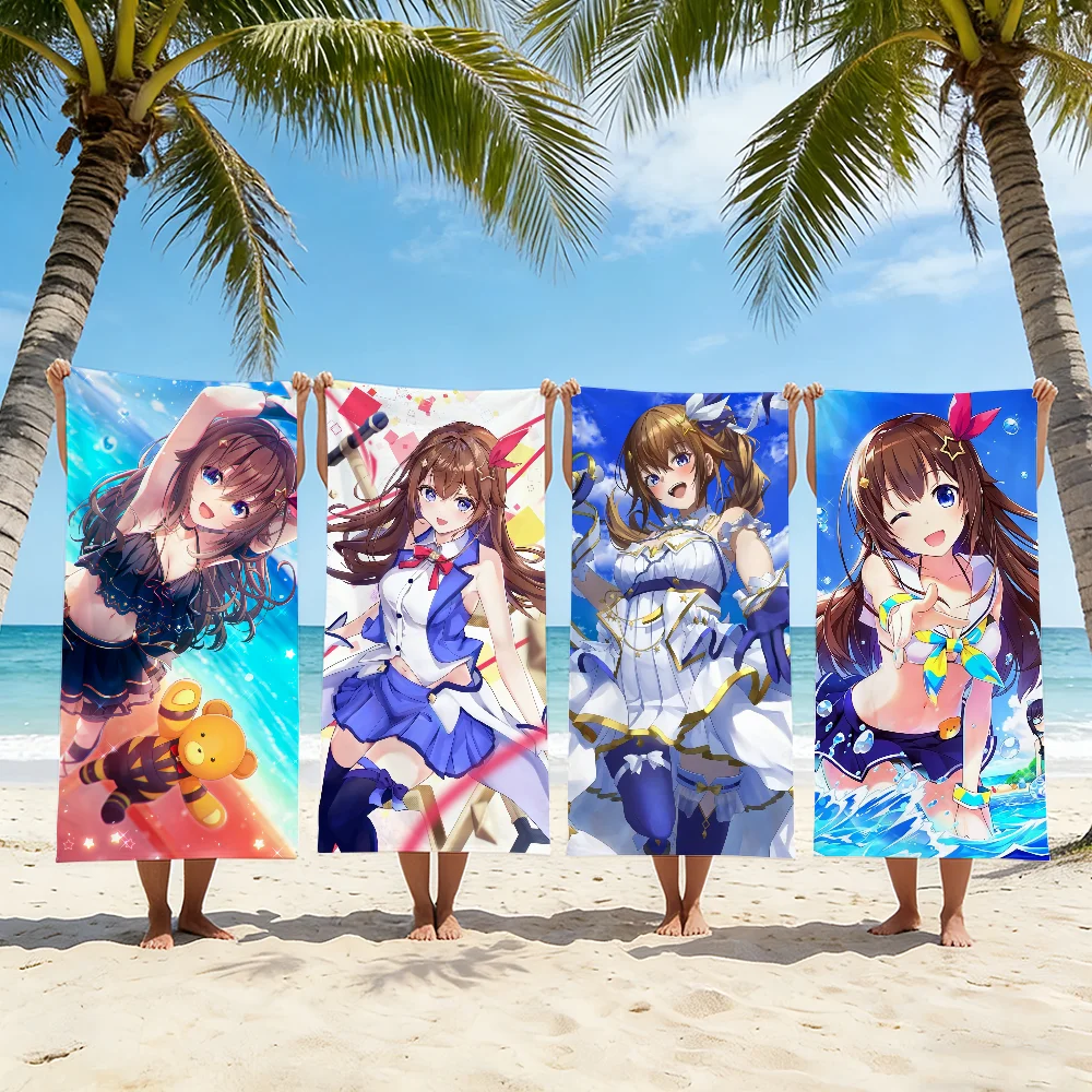 VTuber Tokino Sora Towel For Swim Yoga Gym Quick Drying Soft and skin-friendly Beach Towels All-Season