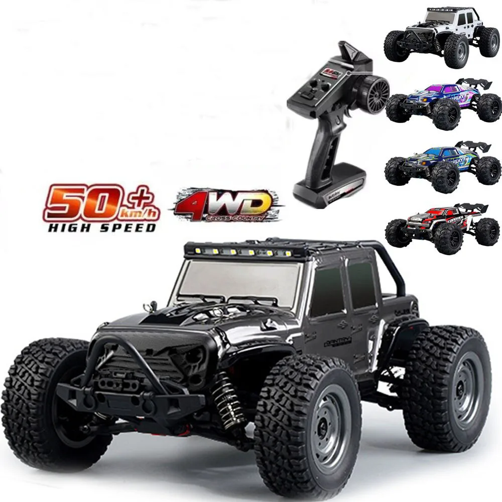 

4WD RC Car With Led Lights 2.4G Radio Remote Control Cars Buggy Off-Road Control Trucks Boys Toys for Children 1:16 50Km/h