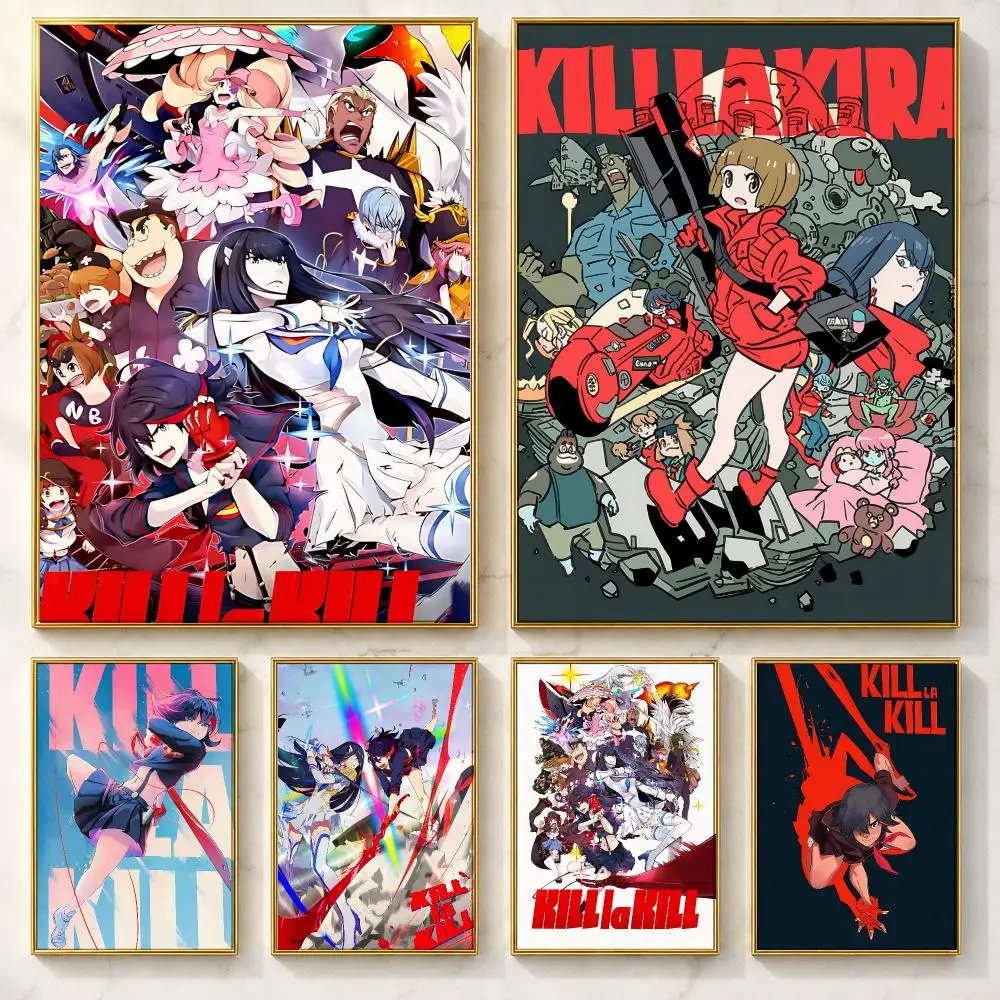 Rock Anime K-Kill la KillS Poster Self-adhesive Art Poster Decoracion Painting Wall Art White Kraft Paper Home Decor