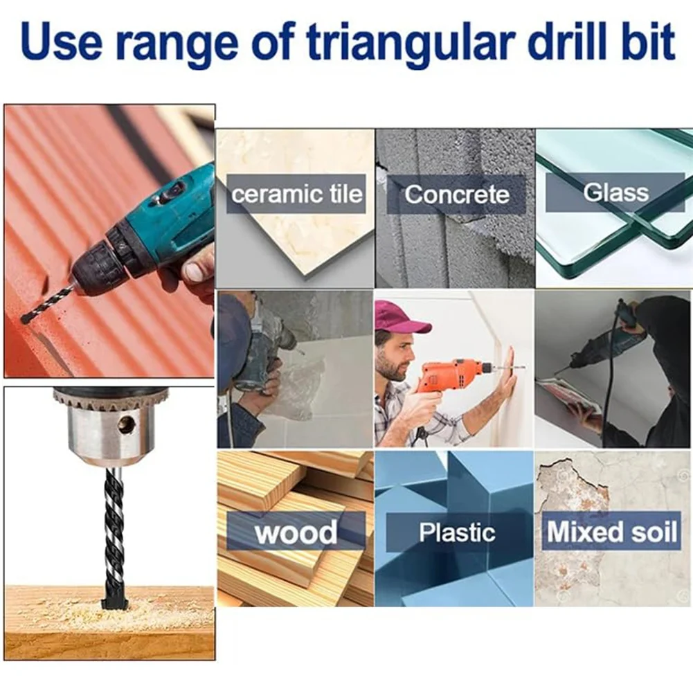 ABLJ Masonry Drill Bit Set For Glass/Tile/Plastic/Wood/Concrete/Cement/Metal, Professional Carbide Drill Bits,Set (1/8-1/2In)