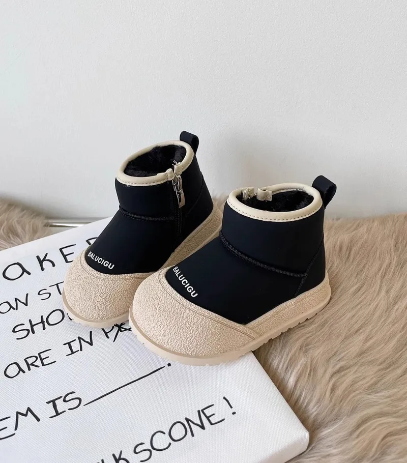 2026 Neue Winter-Plüsch-Schneestiefel für Kinder Dicke Warme Baumwollschuhe für Jungen und Mädchen Wasserdichte Kinder-Winterstiefel Samtschuh – Detail 12
