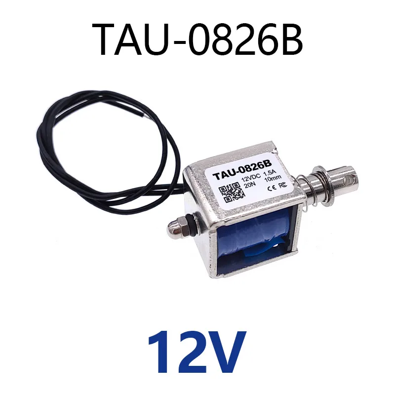 TAU-0826B 20N Lineaire Elektrische Magneet Frame Solenoid Elektromagneet Pull Push Slag 10Mm Dc 6V 12V 24V 0826