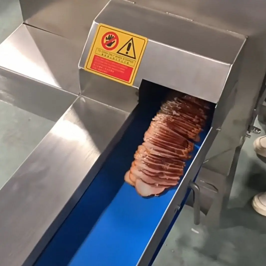 Cooked Meat Slicer Fully Automatic Sausage Ham Steak Pork Belly Slicer Electric Multifunctional Commercial Slicer