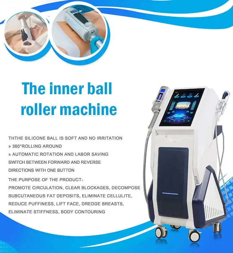 New 2 Handles Roller Massage Body Slimming Machine Ball Roller Vertical Machine Touch Screen Inner Ball Roller Vertical Machine