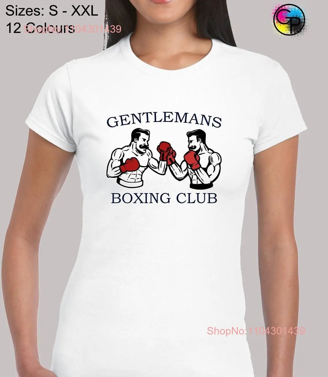 Gentlemans boxing club ladies T Shirt womens funny cool boxer box sport training design film movie retro classic present gift