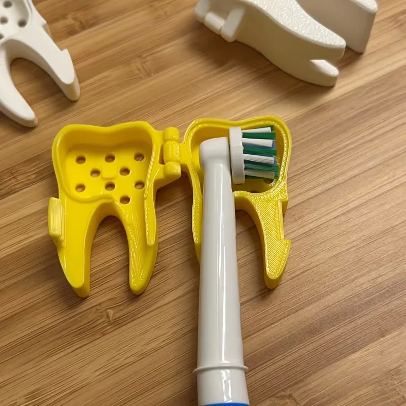 Two Oral-B Electric Toothbrush Head Protectors with Ventilation Holes, Travel Cases, and Travel Toothbrush Head Protectors
