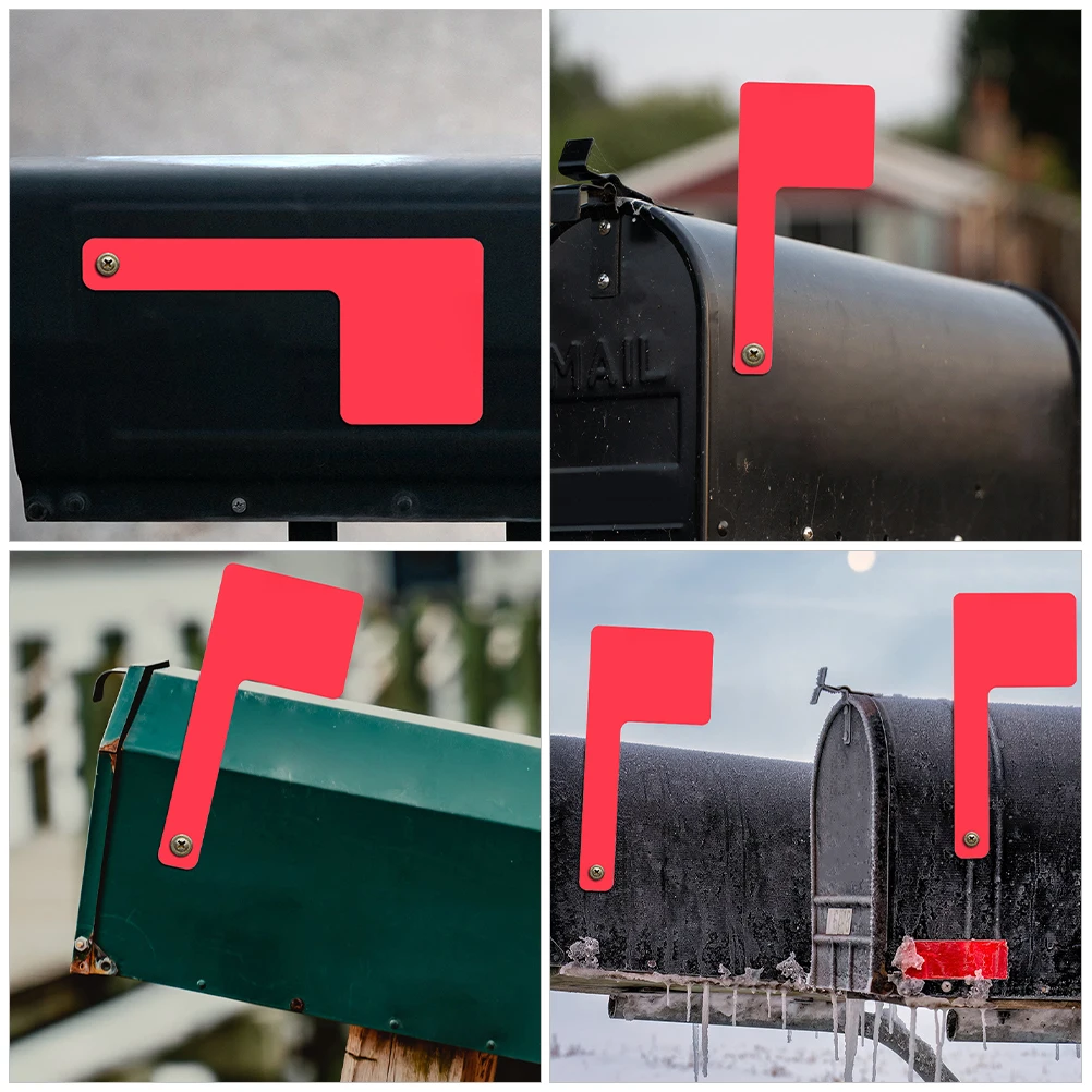Acrylic Mailbox Flag Replacement Universal Red Flag for Outdoor Mailbox Durable Weather Resistant Easy Install
