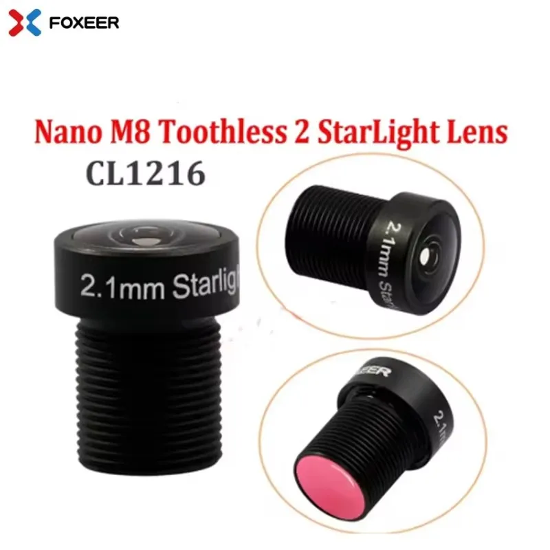 

Foxeer Replacement Camera Lens 1.7mm 1.8mm 2.1mm 2.5mm Lens/M8 M12 Wide Angle Lens for Toothless/Predator/Falkor Camera