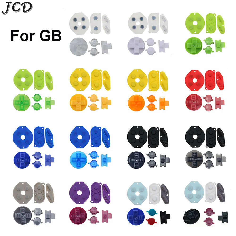 JCD Rubber Conductive D-pad Buttons for GameBoy Classic for GB DMG A B buttons DiIY Button Set Replacement