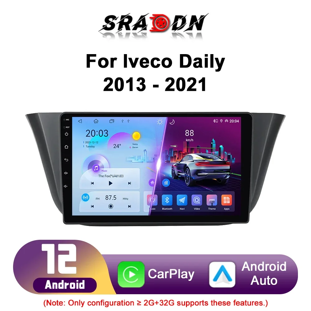 For Iveco Daily 2013 - 2021 Android Car Radio Intelligent Automotive Multimedia Player GPS Navigation Carplay Screen Auto Stereo