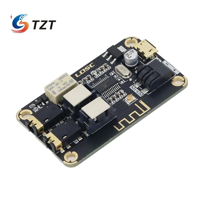 Tzt MP3บลูทูธบอร์ดเครื่องถอดรหัสบลูทูธบลูทูธ4.2 BT4.2โมดูลรับสัญญาณเสียงสเตอริโอสนับสนุนเสาอากาศแรงดันกว้างอินพุต AUX