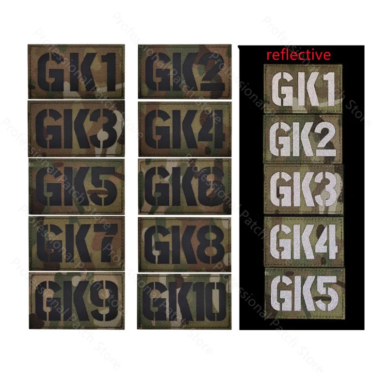 Seal Call Sign Patch GK1 to GK10 seal paging number chapter MC camouflage armband vest armband A4-1 6B9  IR Applique Armband