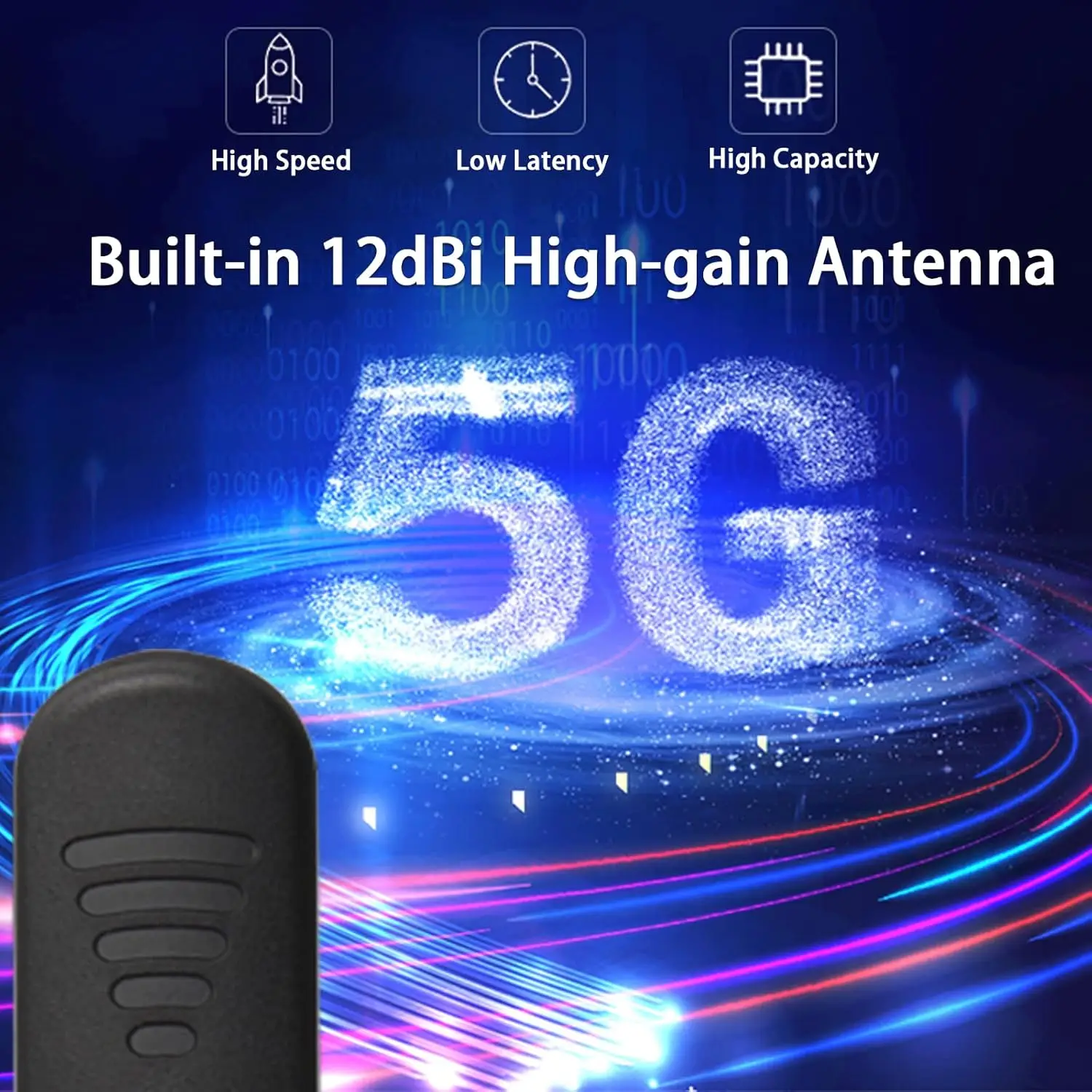 넷기어 AT& T 나이트호크 M6 MR6110 핫스팟 라우터와 호환 가능한 마그네틱 베이스 안테나, 12dBi 5G 4G LTE 3G GSM, 600 ~ 6000Mhz, TS9